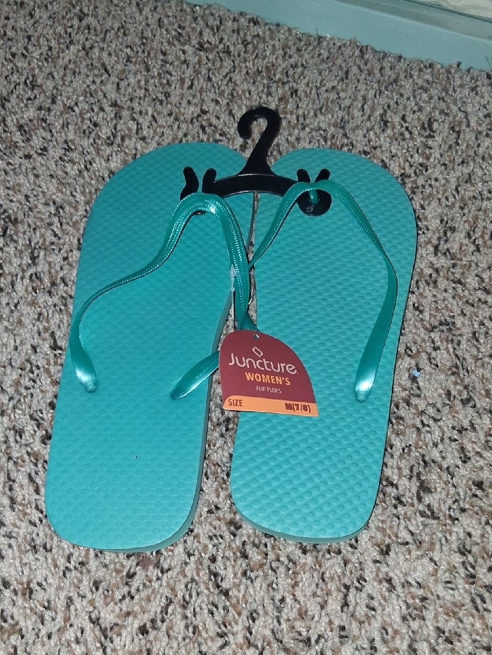 Juncture Women's Teal Flip Flops